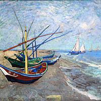 Barques de pêches aux Saintes-Maries, Vincent van Gogh 1888